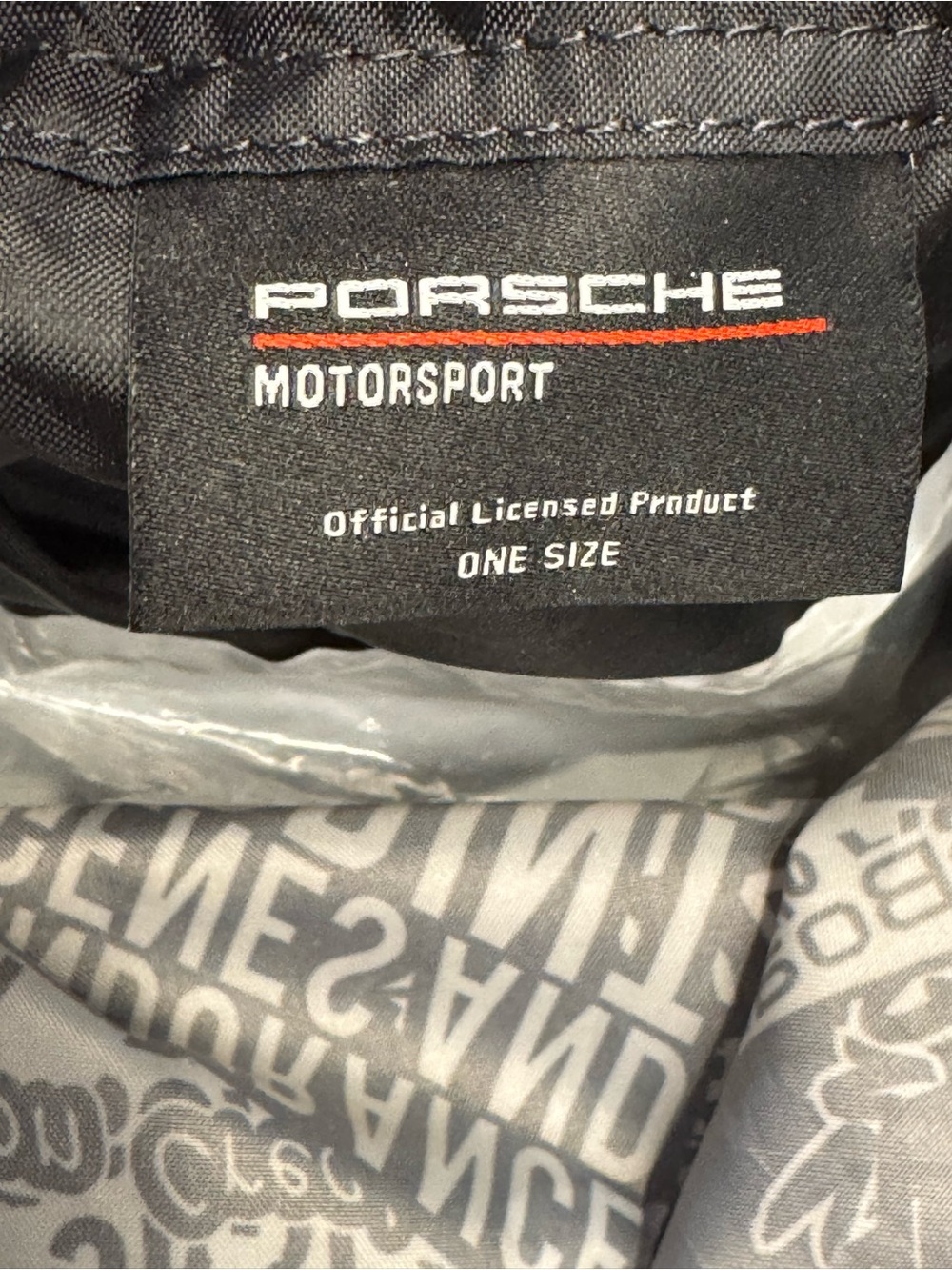 Official Porsche Motorsport Unisex Gym Bag Drawstring Pull Bag Black White NWOT - Picture 4 of 4